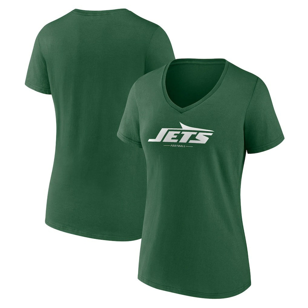 New York Jets Women's Team Lock-Up V-Neck T-Shirt Green | Fanatics