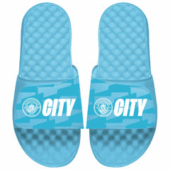 Manchester City ISlide Unisex Pattern Slide Sandals Sky Blue - FIFA World CUP