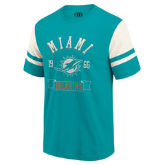 Miami Dolphins Darius Rucker Collection Football T-Shirt Aqua | Fanatics