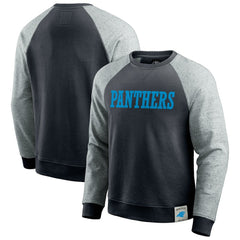 Carolina Panthers Darius Rucker Collection Colorblock Pullover Sweatshirt Black/Heather Gray | Fanatics