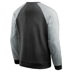 New Orleans Saints Darius Rucker Collection Colorblock Pullover Sweatshirt Black/Heather Gray | Fanatics