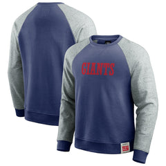 New York Giants Darius Rucker Collection Colorblock Pullover Sweatshirt Royal/Heather Gray | Fanatics