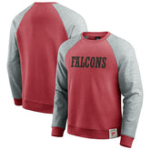 Atlanta Falcons Darius Rucker Collection Colorblock Pullover Sweatshirt Red/Heather Gray | Fanatics