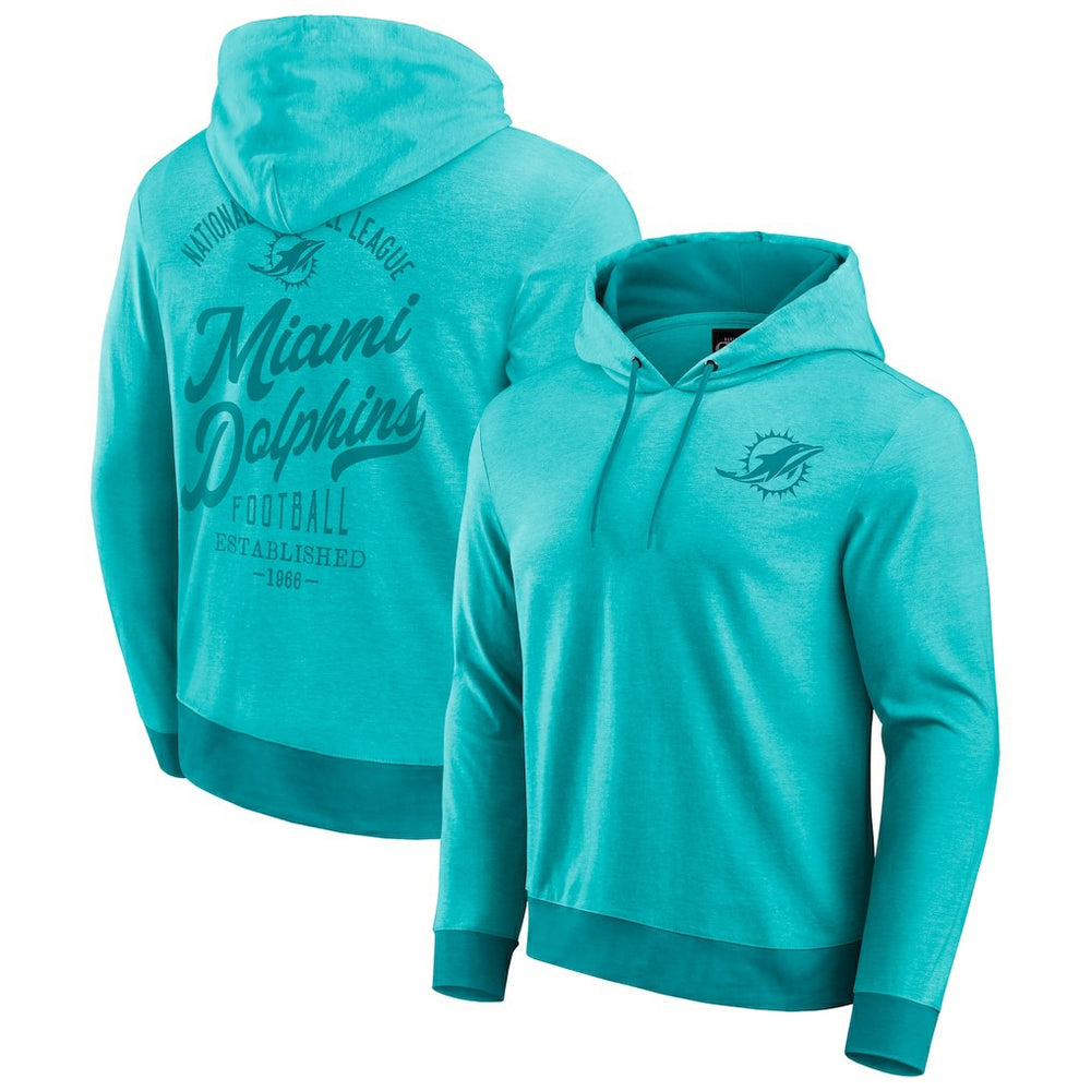 Miami Dolphins Darius Rucker Collection Tonal Knit Pullover Hoodie Aqua | Fanatics