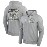 Jacksonville Jaguars Darius Rucker Collection Vintage Stripe Full-Zip Hoodie Heather Gray | Fanatics