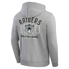 Las Vegas Raiders Darius Rucker Collection Vintage Stripe Full-Zip Hoodie Heather Gray | Fanatics