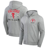 Atlanta Falcons Darius Rucker Collection Vintage Stripe Full-Zip Hoodie Heather Gray | NFL