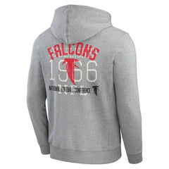 Atlanta Falcons Darius Rucker Collection Vintage Stripe Full-Zip Hoodie Heather Gray | NFL