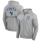 Indianapolis Colts Darius Rucker Collection Vintage Stripe Full-Zip Hoodie Heather Gray | Fanatics