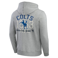 Indianapolis Colts Darius Rucker Collection Vintage Stripe Full-Zip Hoodie Heather Gray | Fanatics