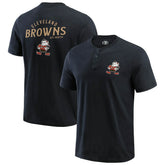 Cleveland Browns Darius Rucker Collection Washed Henley T-Shirt Black | Fanatics
