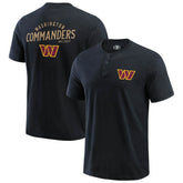 Washington Commanders Darius Rucker Collection Washed Henley T-Shirt Black | Fanatics