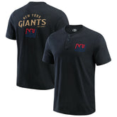 New York Giants Darius Rucker Collection Washed Henley T-Shirt Black | Fanatics