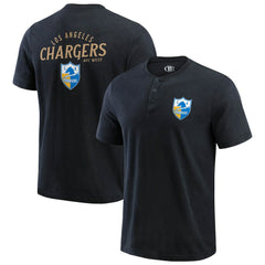 Los Angeles Chargers Darius Rucker Collection Washed Henley T-Shirt Black | Fanatics