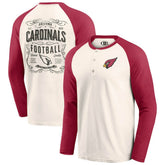 Arizona Cardinals Darius Rucker Collection Raglan Henley T-Shirt Cream/Cardinal | Fanatics