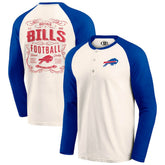 Buffalo Bills Darius Rucker Collection Raglan Henley T-Shirt Cream/Royal | Fanatics