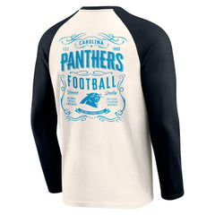 Carolina Panthers Darius Rucker Collection Raglan Henley T-Shirt Cream/Black | Fanatics