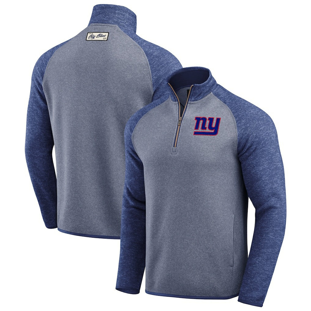 New York Giants Darius Rucker Collection Tonal Quarter-Zip Jacket Blue | Fanatics