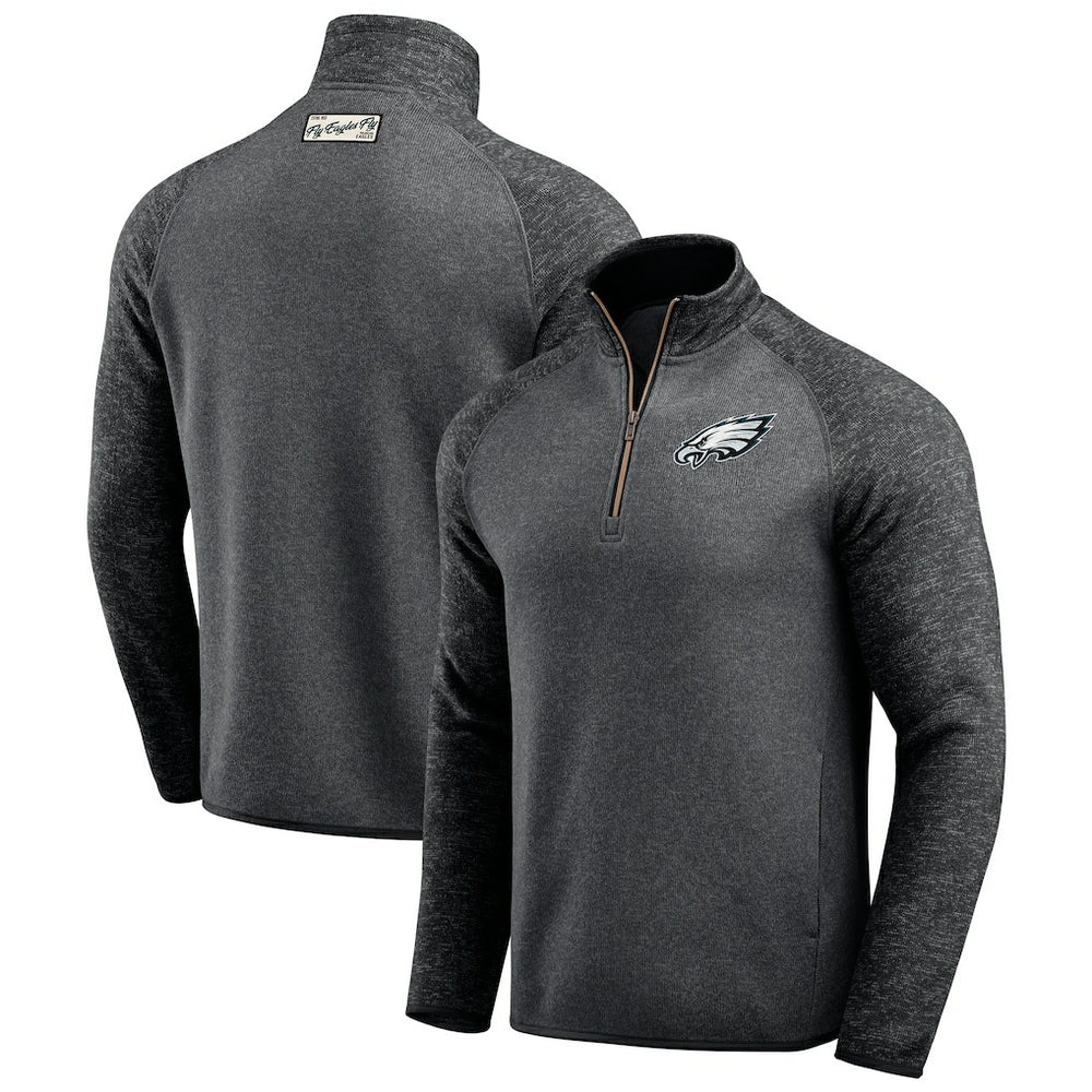 Philadelphia Eagles Darius Rucker Collection Tonal Quarter-Zip Jacket Black | Fanatics