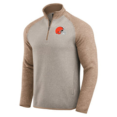 Cleveland Browns Darius Rucker Collection Tonal Quarter-Zip Jacket Tan | Fanatics