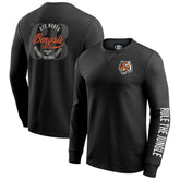 Cincinnati Bengals Darius Rucker Collection Washed Waffle-Knit Long Sleeve T-Shirt Black | Fanatics