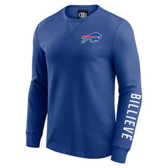 Buffalo Bills Darius Rucker Collection Washed Waffle-Knit Long Sleeve T-Shirt Royal | Fanatics