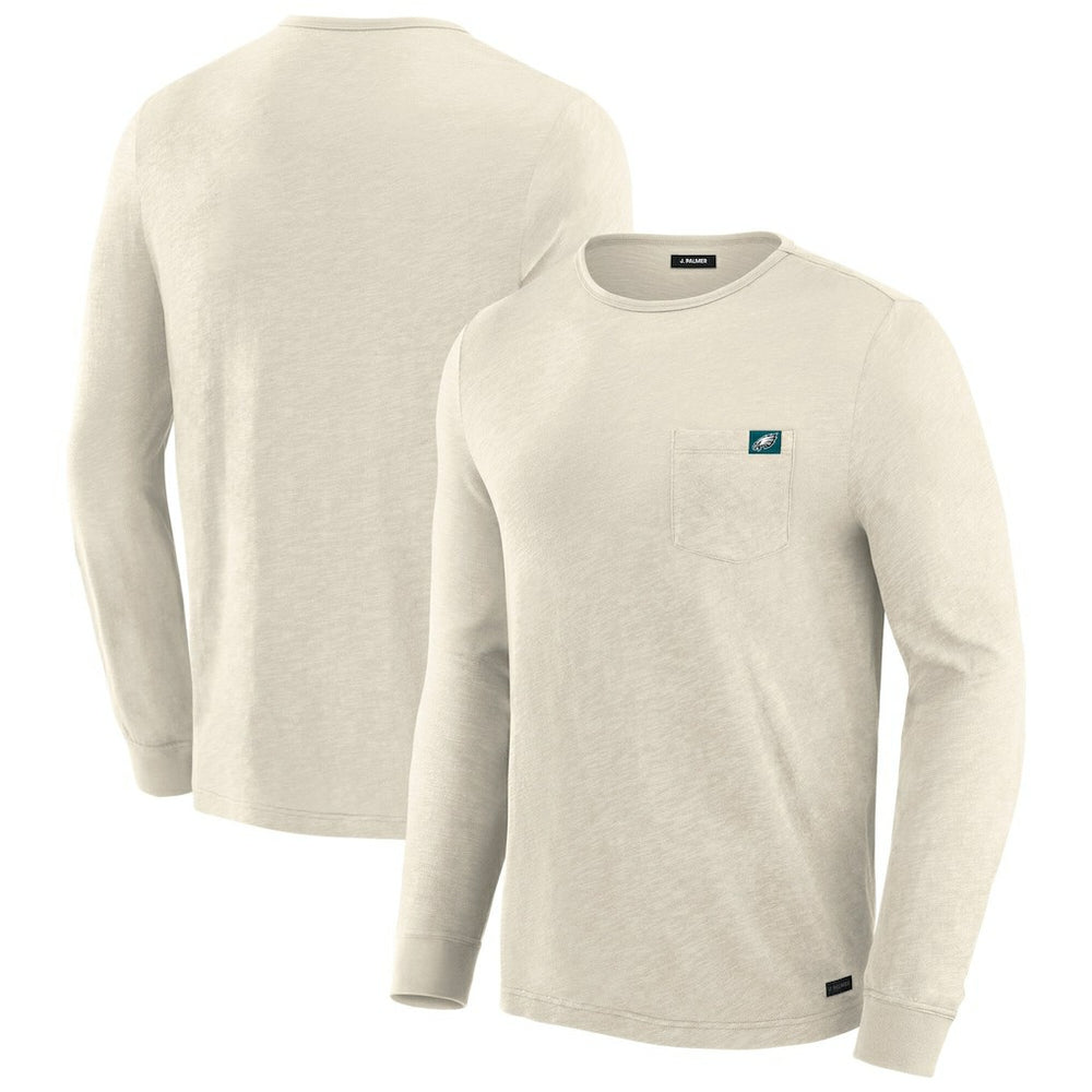 Philadelphia Eagles J. Palmer In-The-Pocket Long Sleeve T-Shirt Cream | NFL