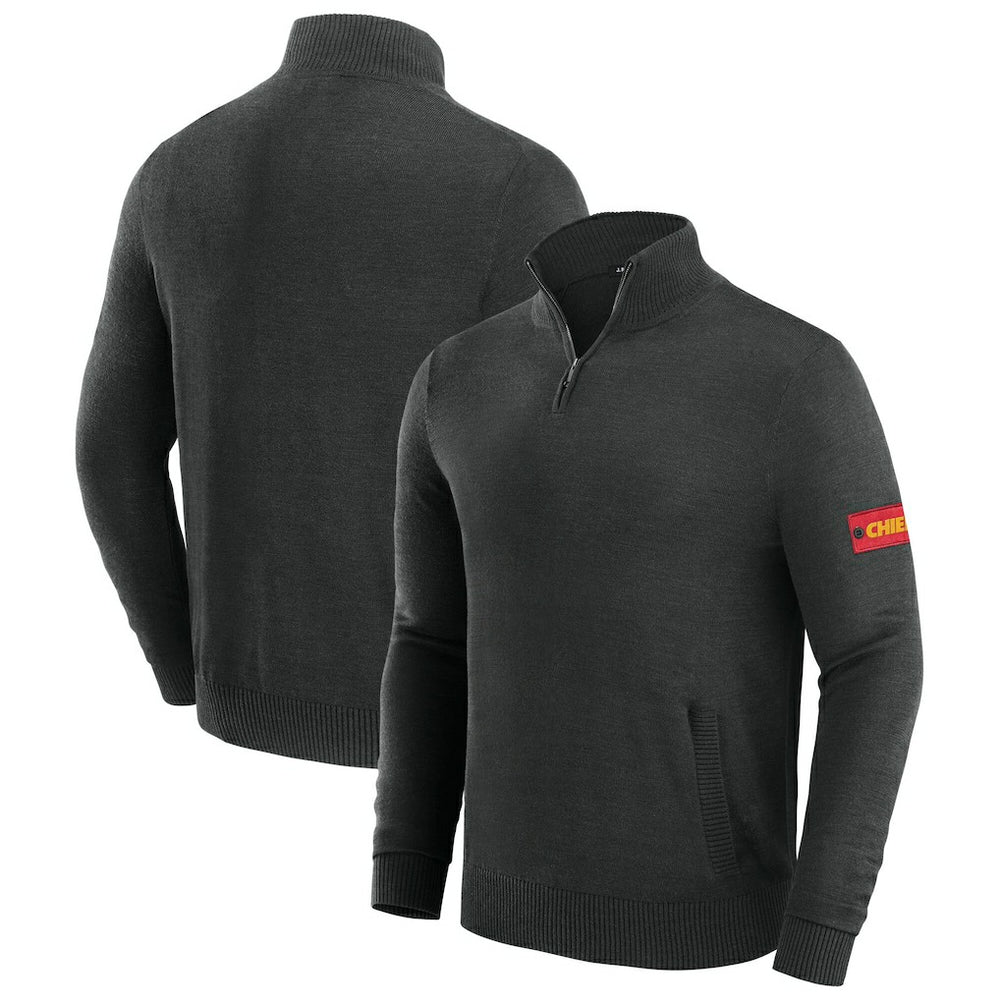 Kansas City Chiefs J. Palmer Franchise Quarter-Zip Sweater Black | NFL
