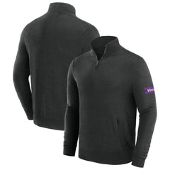 Minnesota Vikings J. Palmer Franchise Quarter-Zip Sweater Black | NFL