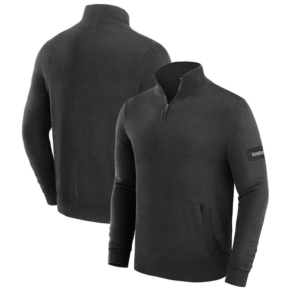 Las Vegas Raiders J. Palmer Franchise Quarter-Zip Sweater Black | NFL