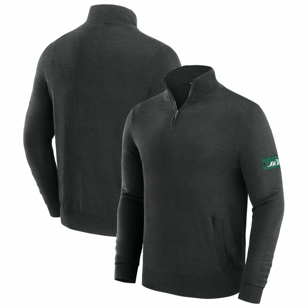New York Jets J. Palmer Franchise Quarter-Zip Sweater Black | NFL
