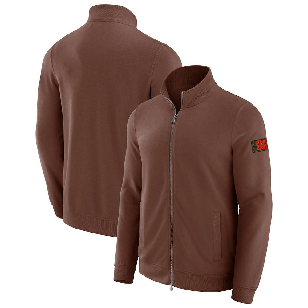 Cleveland Browns J. Palmer QB1 Full-Zip Sweatshirt Tan | NFL