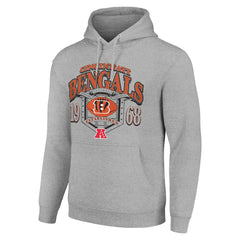 Cincinnati Bengals Starter 80s Retro Pullover Hoodie Heather Gray | NFL