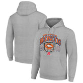 Denver Broncos Starter 80s Retro Pullover Hoodie Heather Gray | NFL