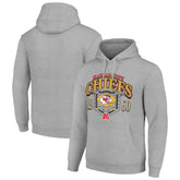 Kansas City Chiefs Starter 80s Retro Pullover Hoodie Heather Gray | NFL