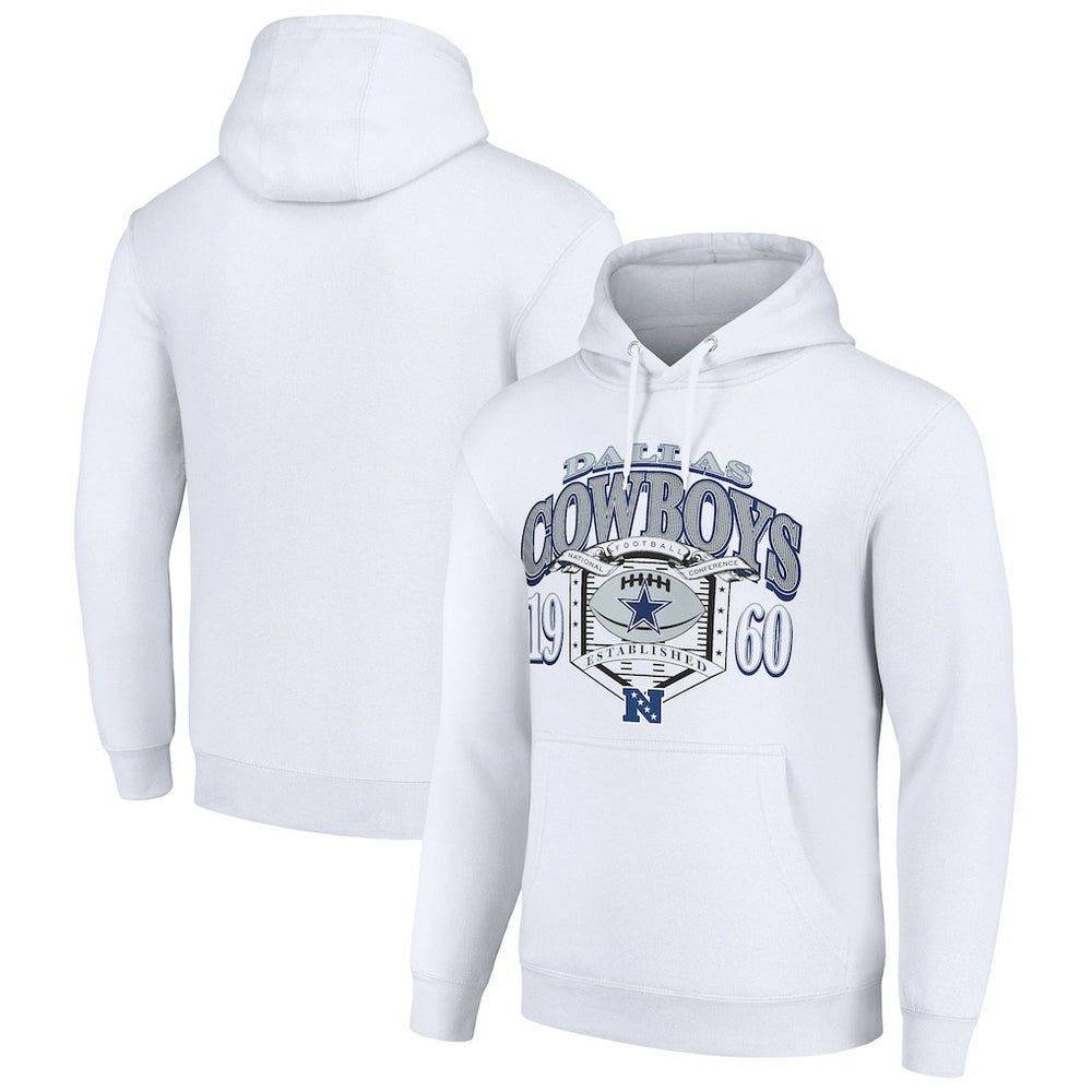 Dallas Cowboys Starter 80s Retro Pullover Hoodie White | NFL