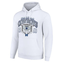 Dallas Cowboys Starter 80s Retro Pullover Hoodie White | NFL