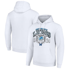 Detroit Lions Starter 80s Retro Pullover Hoodie White | NFL