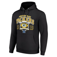 Green Bay Packers Starter 80s Retro Pullover Hoodie Black | NFL