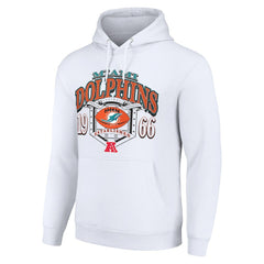 Miami Dolphins Starter 80s Retro Pullover Hoodie White | NFL