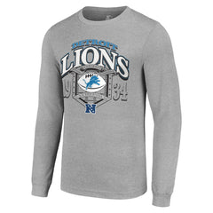 Detroit Lions Starter Retro Long Sleeve Graphic T-Shirt Heather Gray | NFL