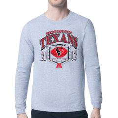 Houston Texans Starter Retro Long Sleeve Graphic T-Shirt Heather Gray | NFL
