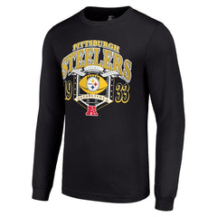 Pittsburgh Steelers Starter Retro Long Sleeve Graphic T-Shirt Black | NFL