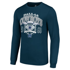 Dallas Cowboys Starter Retro Long Sleeve Graphic T-Shirt Navy | NFL