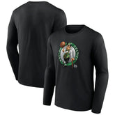 Boston Celtics Midnight Mascot Long Sleeve T-Shirt Black - NBA