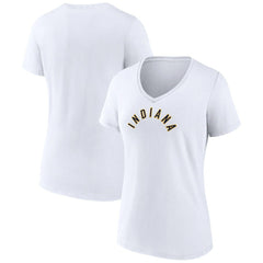 Indiana Pacers Women's Wordmark Home V-Neck T-Shirt White - NBA