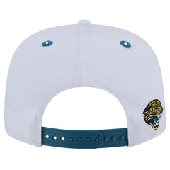 Jacksonville Jaguars New Era Throwback Sparky Original Fit 9FIFTY Snapback Hat White/Teal | NFL