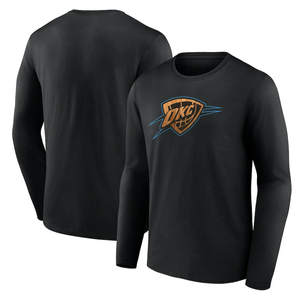 Oklahoma City Thunder Hardwood Long Sleeve T-Shirt Black - NBA