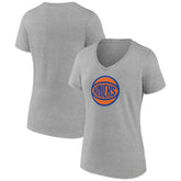 New York Knicks Women's Alternate Logo V-Neck T-Shirt Gray - NBA