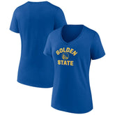 Golden State Warriors Women's Overtime V-Neck T-Shirt Royal - NBA